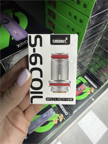 Испарители Smoant Santi S-6 1.1 Ом, 3 штуки для Smoant Santi, Charon Baby Plus, Knight 40, Charon T50, Pasito Pro 2748