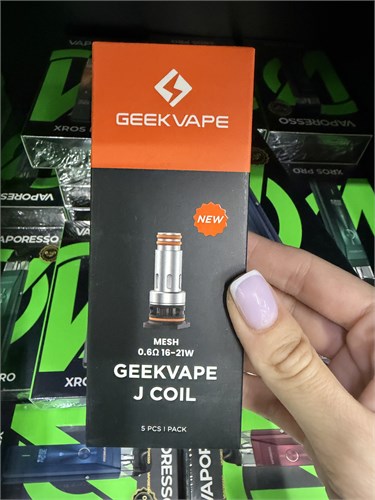 Испарители Geek Vape Coil J 0.6 Ом 16-21 W 5 шт  для картриджей JR для GeekVape Digi Pro и Digi Max 5910