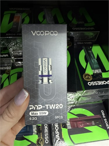 Испарители Voopoo PnP-TW20 0.2ohm Max 55W для Drag E60 / H80S / X, Argus pro и др. девайсов (5шт. без жидкости) 2833
