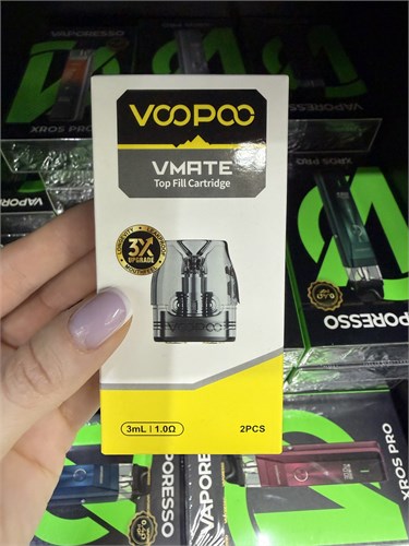 Картриджи Voopoo VMATE Top Fill V.THRU 1.0 Ом - упаковка 2 шт для V.THRU, VMATE, VMATE Pro, VMATE Pro Power, VMATE Pro 2, VMATE MAX, VMATE E2, VMATE i2 5818