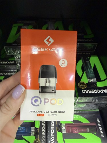 Картриджи Geek Vape Q 0.6 Ом - упаковка 3 шт. для Wenax Q, Wenax Q Mini, Wenax Q2, Wenax Q Pro, Wenax Q Ultra, Sonder Q, Sonder Q2, Sonder Q3, Aegis Q (AQ), Aegis Hero Q, Digi-Q 5060
