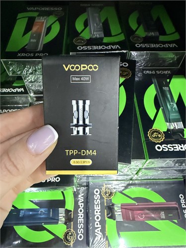 Испарители Voopoo TPP-DM4 0.3 Ом, 3 шт. для баков TPP, TPP 2 и TPP-X и устройств Drag 3, Drag X Plus, Drag X Pro, Drag S Pro, Argus GT II, Argus XT и Argus MT 2796