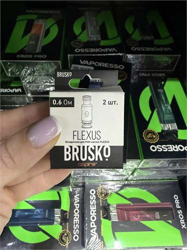Испарители Brusko Flexus AF Mesh Coil 0.6 Ом 2 шт для картриджей Flexus Q, Flexus Stik, Flexus Blok, Flexus AIO и Riil X 5007