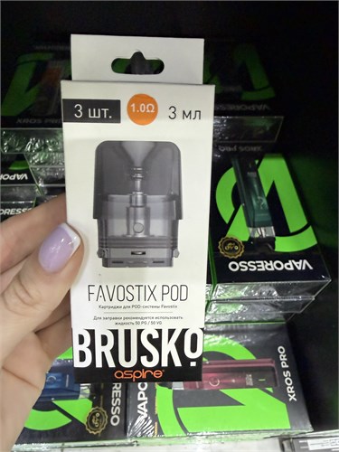 Картриджи для Brusko Favostix, 1 Ом, 3шт 2757