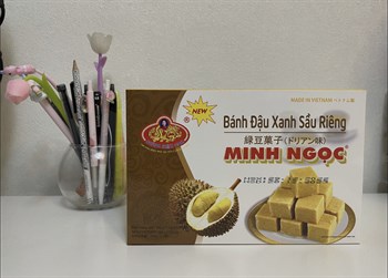Халва натуральная из маша (бобы мунг) со вкусом дуриана, 300гр., MINH NGOC BANH DAU XANH SAU RIENG, DURIAN GREEN BEAN CAKE, Вьетнам 4130