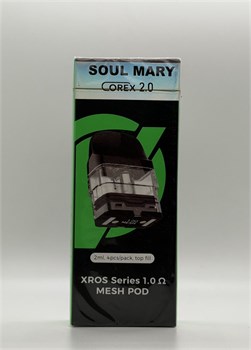 Картриджи Soul Mary Corex 2.0 для Vaporesso Xros 1 / 2 / mini / Nano/ 3 / 3 mini / 3 pro / cube / 4 / 4 mini / 5 / 5 mini / 6 / 6 mini  1.0 Ом Top Fill, верхняя заправка, 4 картриджа 5370