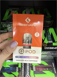 Картриджи Geek Vape Side Fill Mesh Coil Q 0.4 Ом 3 мл - упаковка 3 шт для Wenax Q, Wenax Q Mini, Wenax Q2, Wenax Q Pro, Wenax Q Ultra, Sonder Q, Sonder Q2, Sonder Q3, Aegis Q (AQ), Aegis Hero Q, Digi-Q 5059