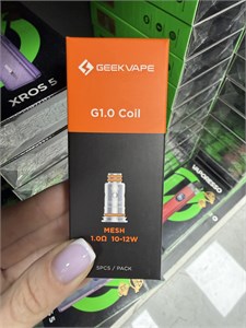 Испарители Geek Vape Coil G 1.0 Ом Mesh 10-12 W 5 шт для Aegis Pod, AP2 (Aegis Pod 2), Wenax Stylus, Wenax C1, Wenax S-C, G18, Digiflavor DU / DIGI-U 5955