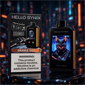 Hello Synix 30000 - 30000 затяжек с возможностью принимать звонки, сообщения соцсетей, с сенсорным экраном и играми 4692