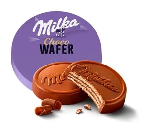 Вафли Milka с начинкой какао покрытые молочным шоколадом, 30 г 6262
