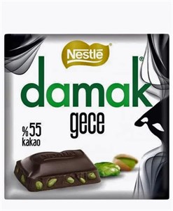Темный шоколад Damak с фисташками 55%, 60 гр 6664