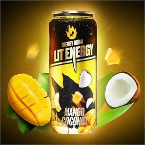 Напиток энергетический Lit Energy Mango Coconut 450 мл 18+ 6692