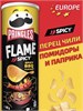 Картофельные чипсы Pringles Flame Spicy BBQ / Принглс Перец Чили помидоры и паприка 158гр 6242